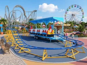 Trailer-Mounted Dragon Sliding Roller Coaster HXT16X